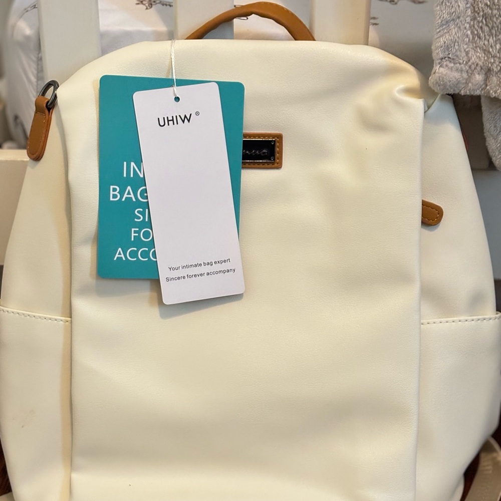 Cream Women's Backpack - Minimal Everyday Bag